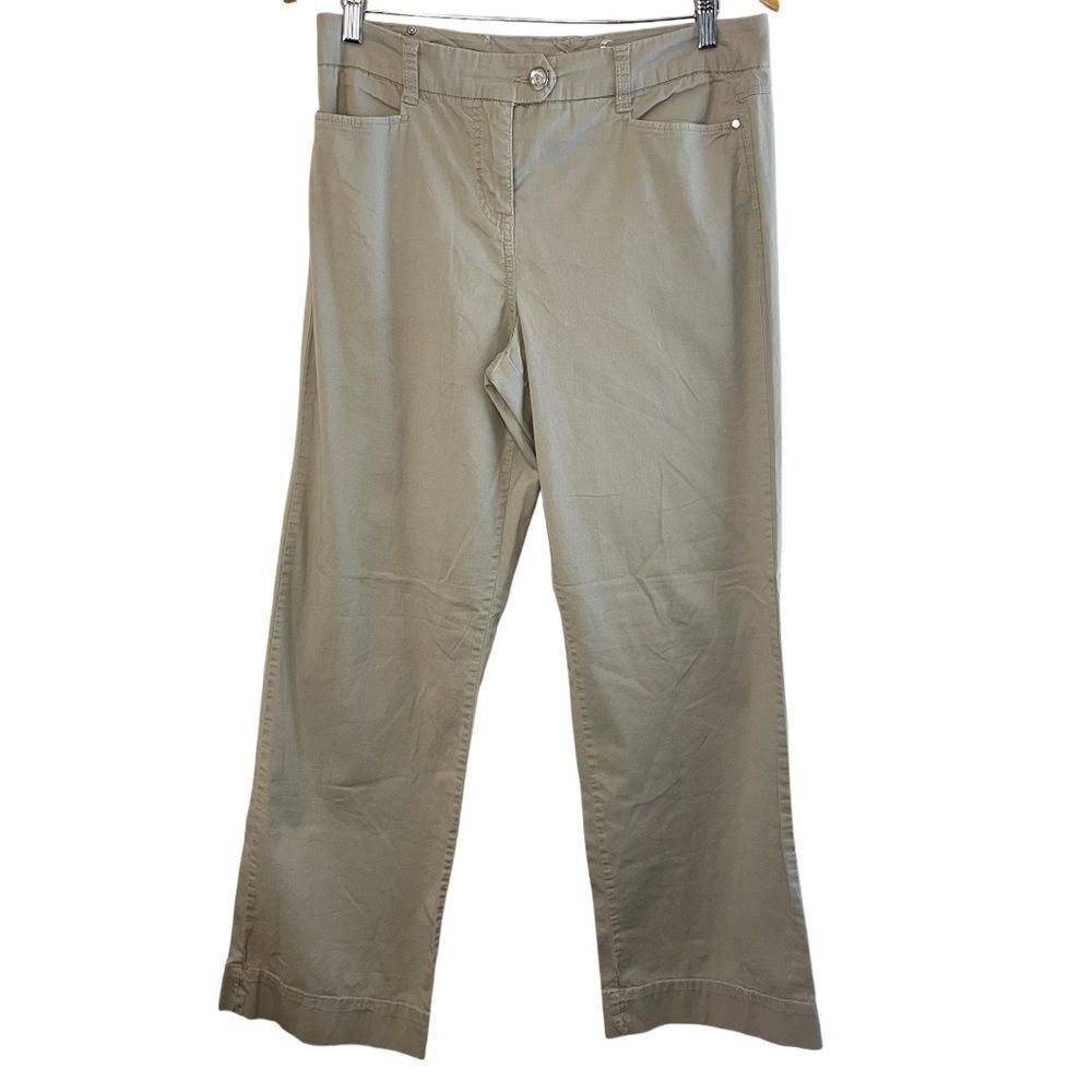 STYLE‎ & CO PREMIUM Vintage Wide Leg Embellished Khakis, Size 10